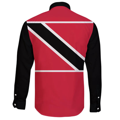 Trinidad And Tobago Long Sleeve Button Shirt