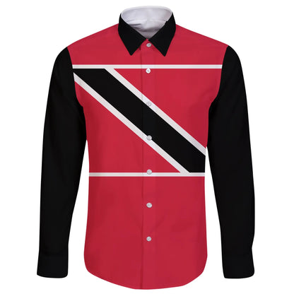 Trinidad And Tobago Long Sleeve Button Shirt