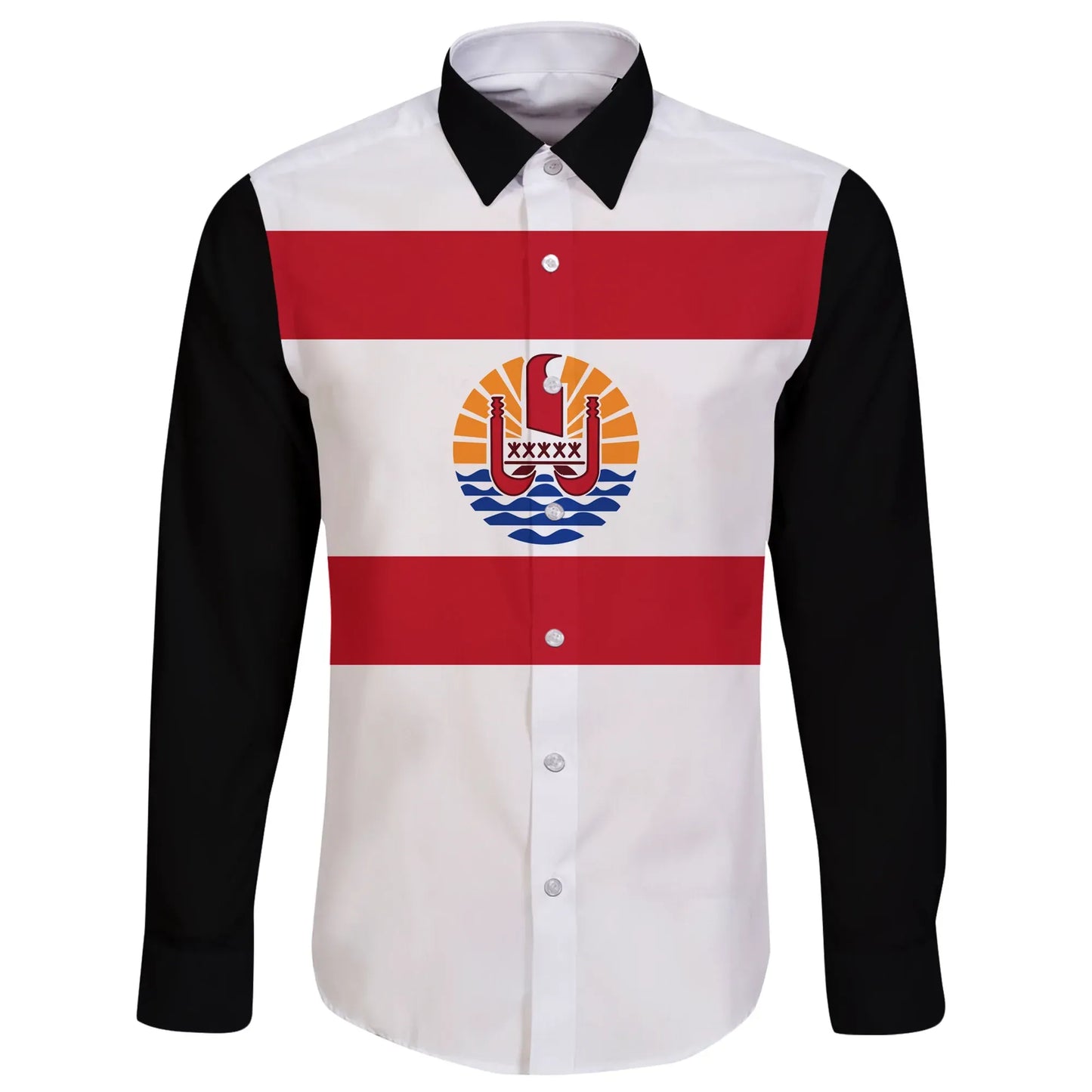 Tahiti French Polynesia Long Sleeve Button Shirt