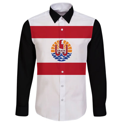 Tahiti French Polynesia Long Sleeve Button Shirt