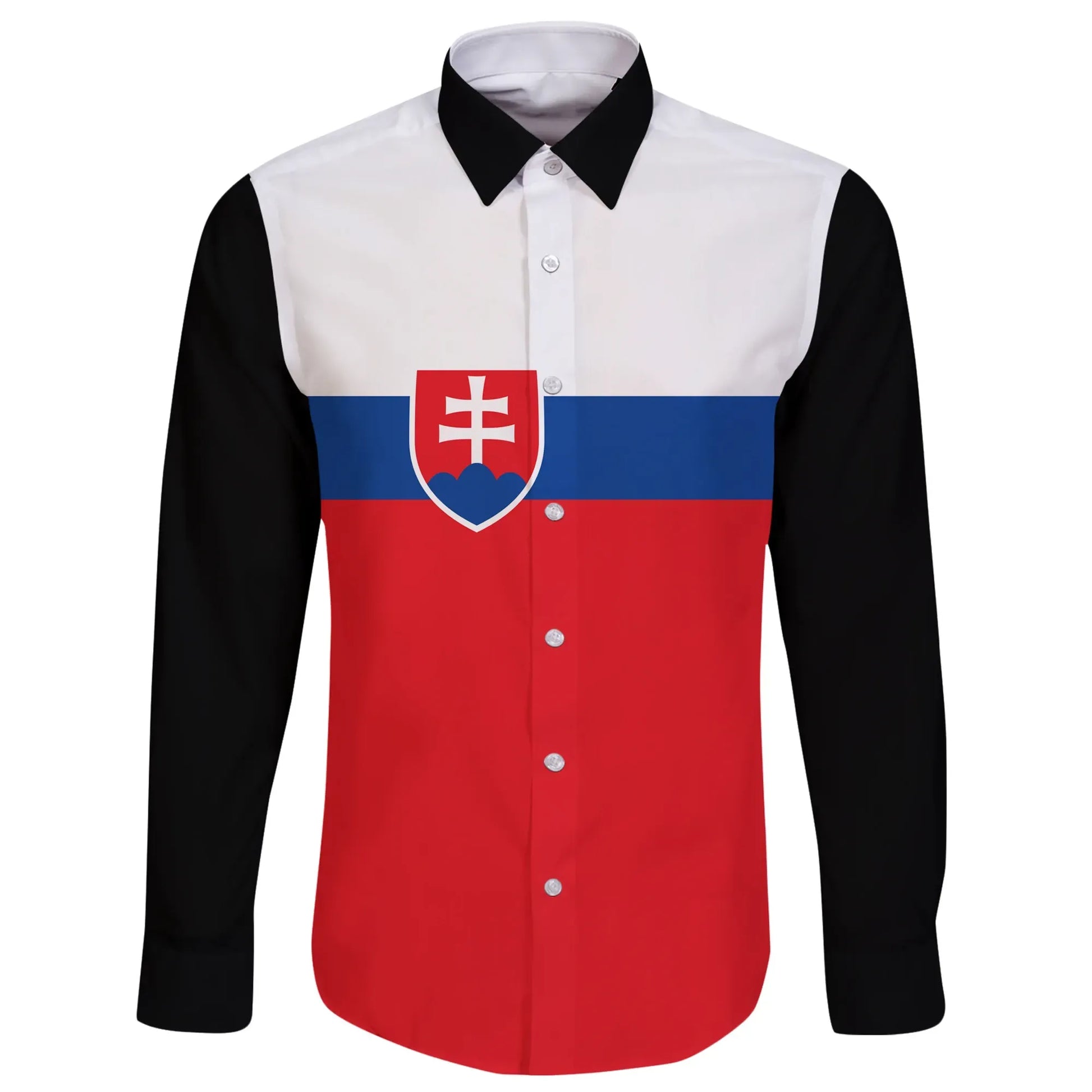 Slovakia Long Sleeve Button Shirt