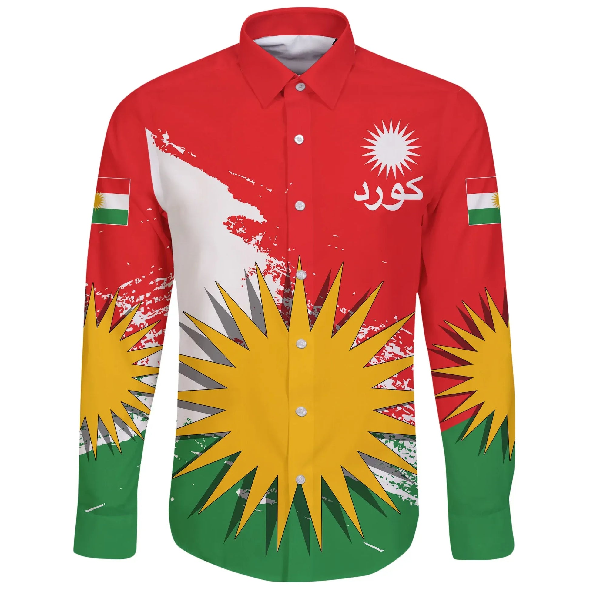 Kurds Long Sleeve Button Shirt Special 5