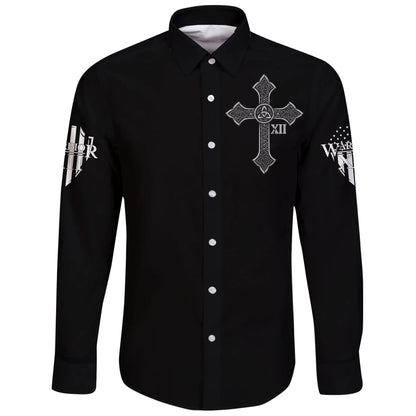 Jamaican By Blood Long Sleeve Button Shirt