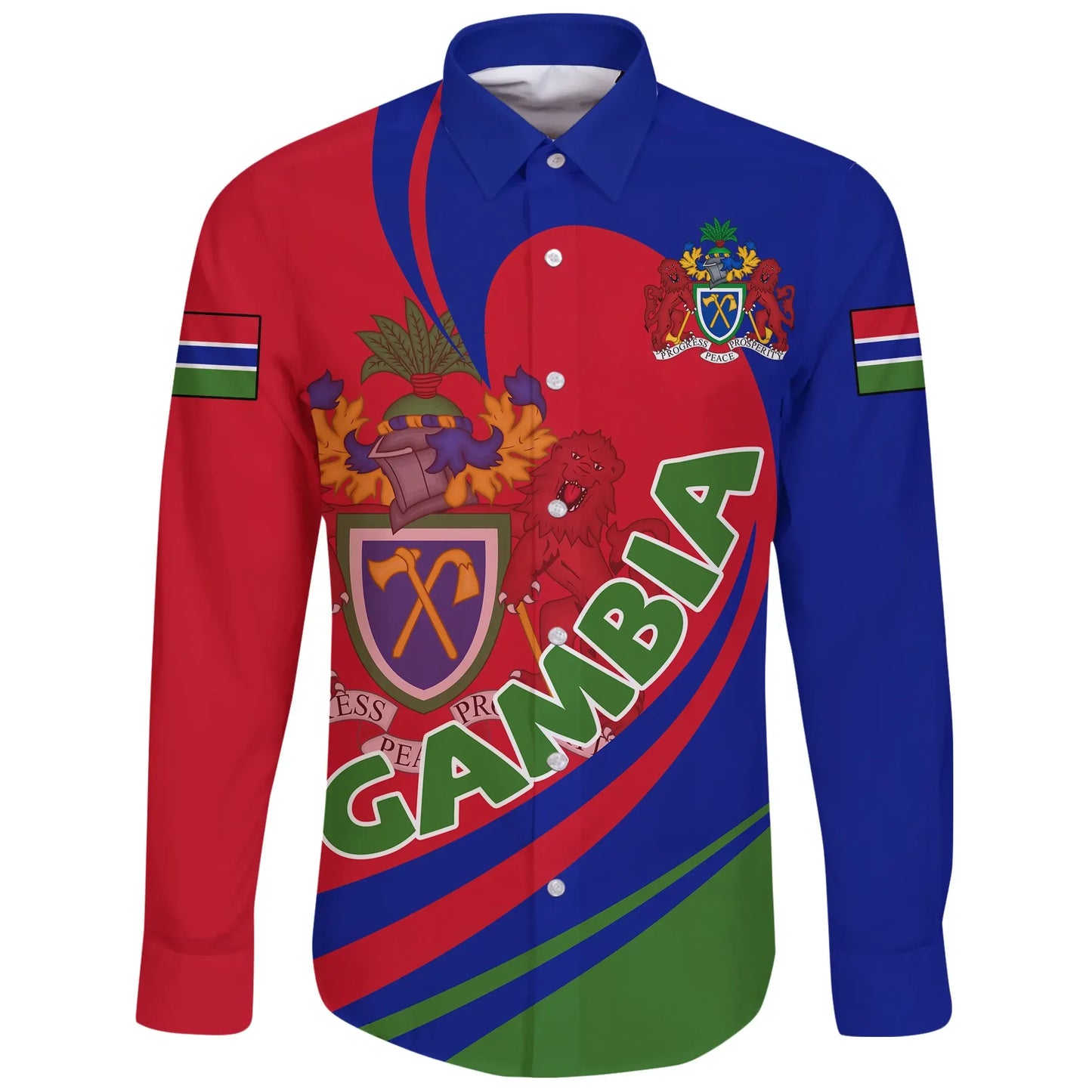 Gambia Long Sleeve Button Shirt Lattar