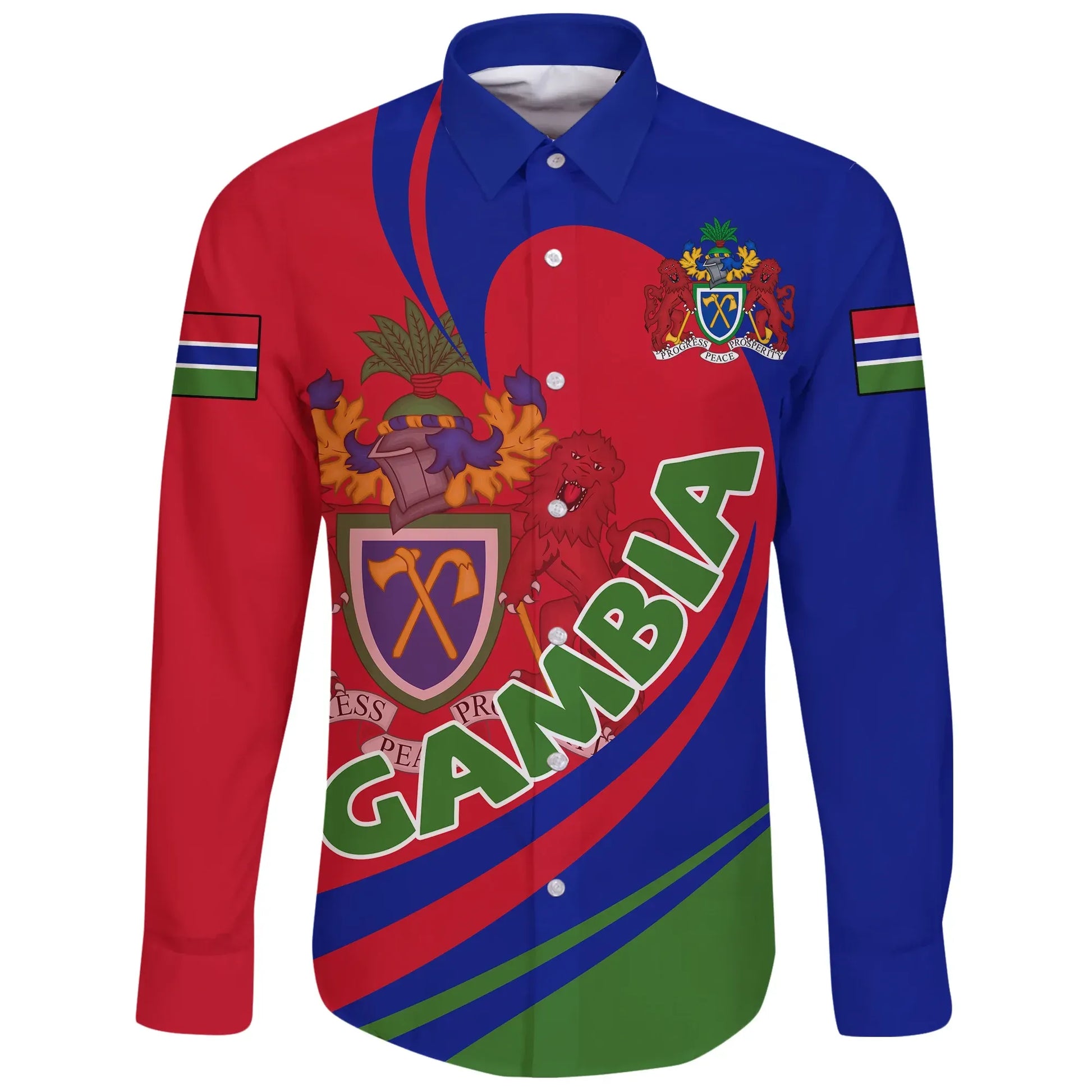 Gambia Long Sleeve Button Shirt Lattar