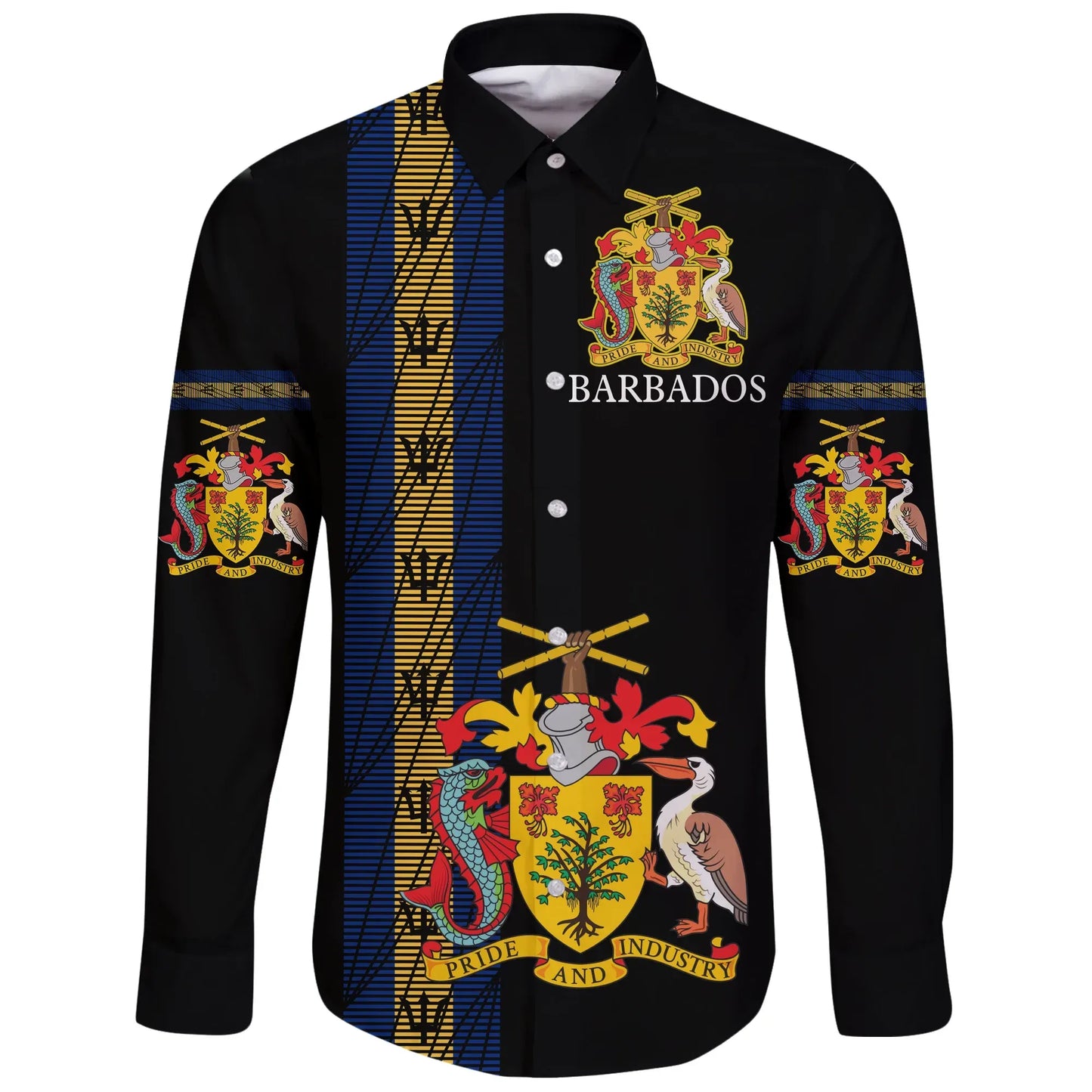 Barbados United Long Sleeve Button Shirt