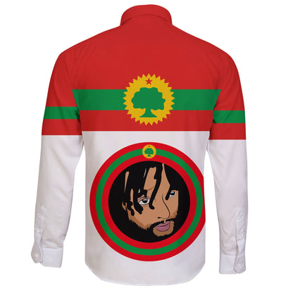 Oromo Long Sleeve Button Shirt Jaal Marroo Dirribaa