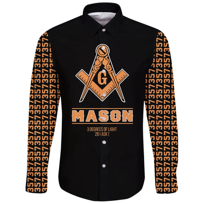Masonic Long Sleeve Button Shirt