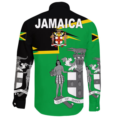 Jamaica Long Sleeve Button Shirt Coat Of Arms New Style