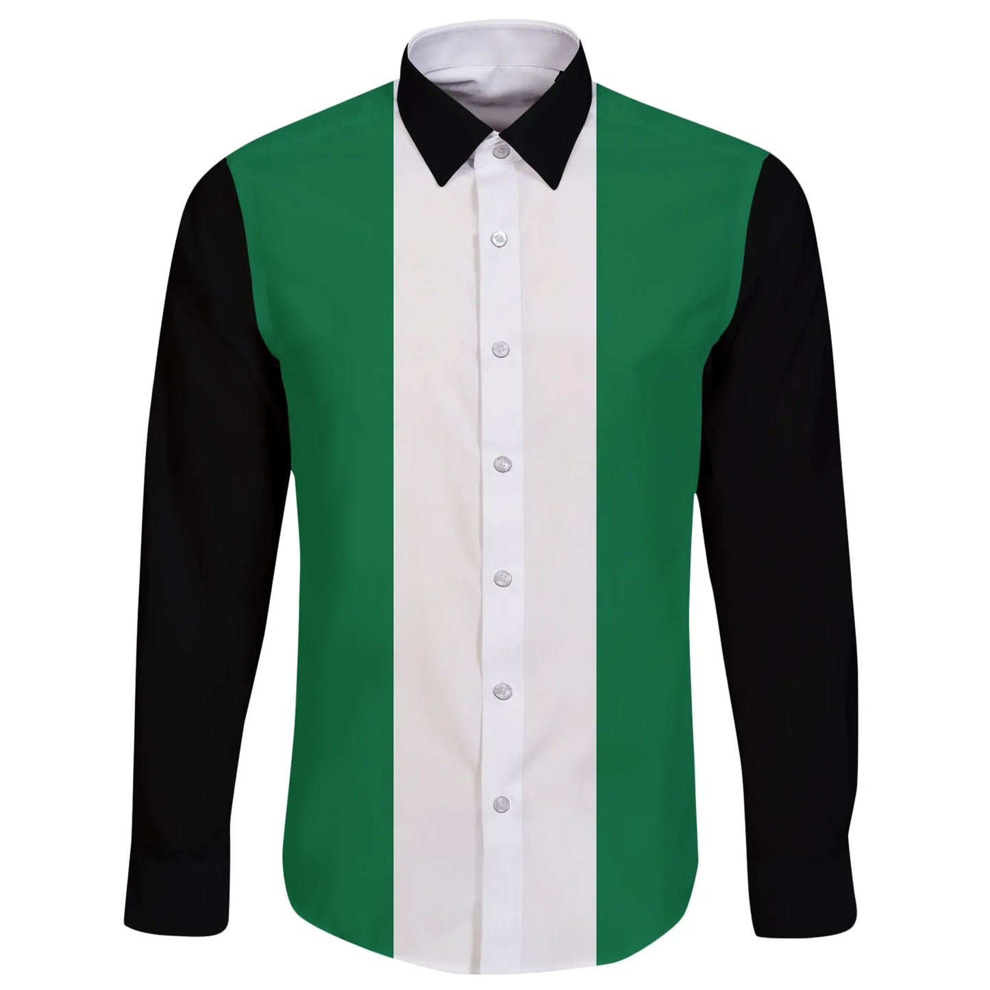 Nigeria Long Sleeve Button Shirt