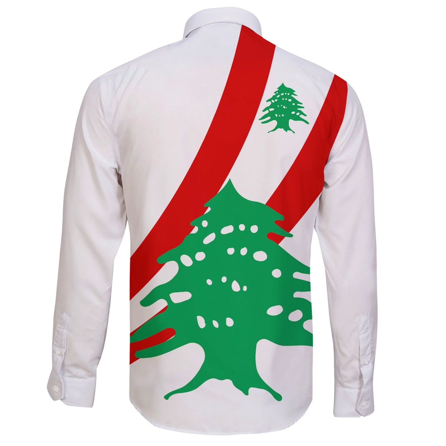 Lebanon Special Flag Long Sleeve Button Shirt