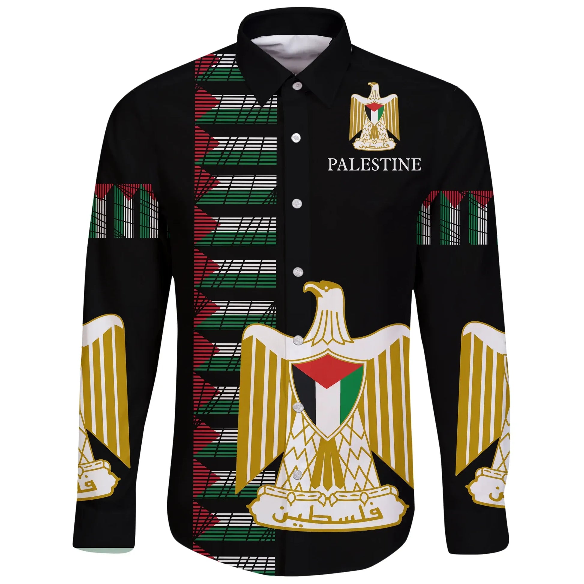 Palestine United Long Sleeve Button Shirt
