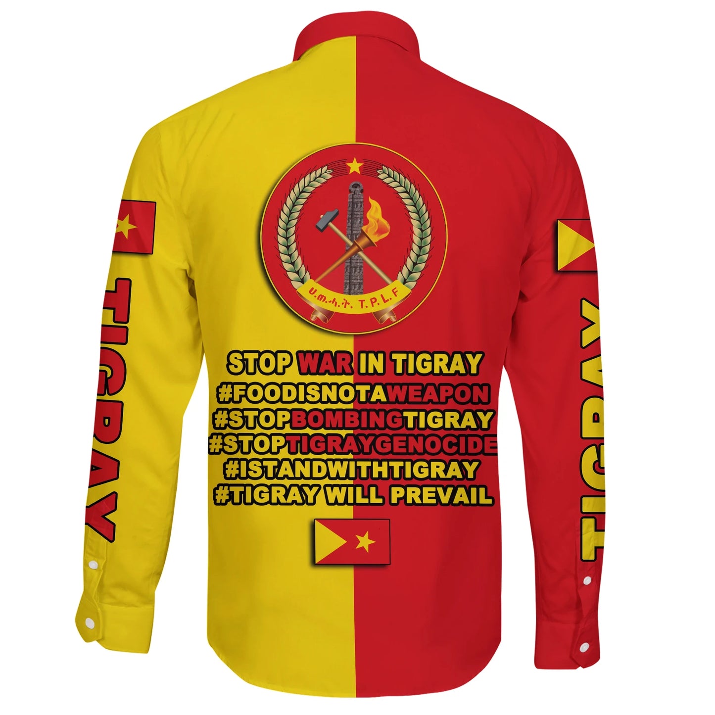 Tigray Coat Of Arms Long Sleeve Button Shirt