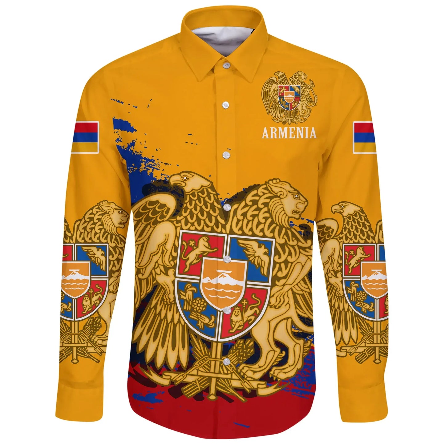 Armenia Special Long Sleeve Button Shirt Yellow Version