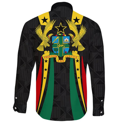 Ghana Lifestyle Long Sleeve Button Shirt