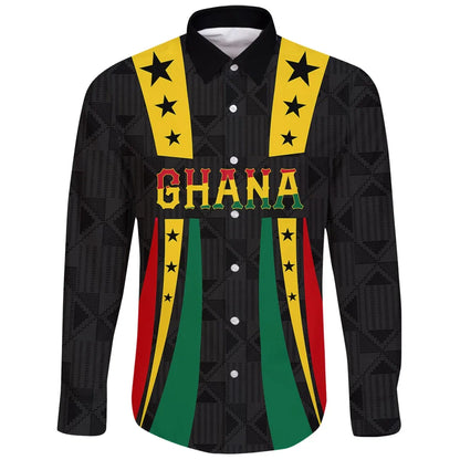 Ghana Lifestyle Long Sleeve Button Shirt