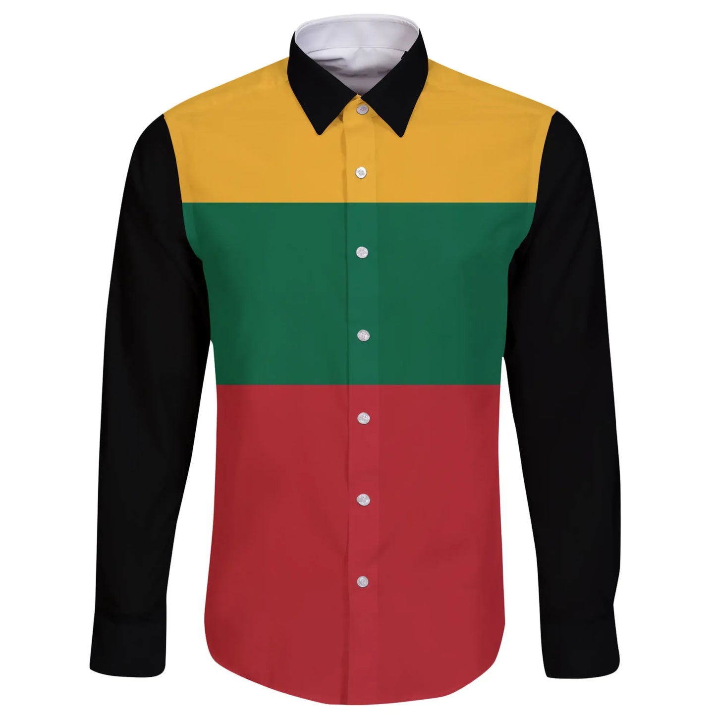 Lithuania Long Sleeve Button Shirt