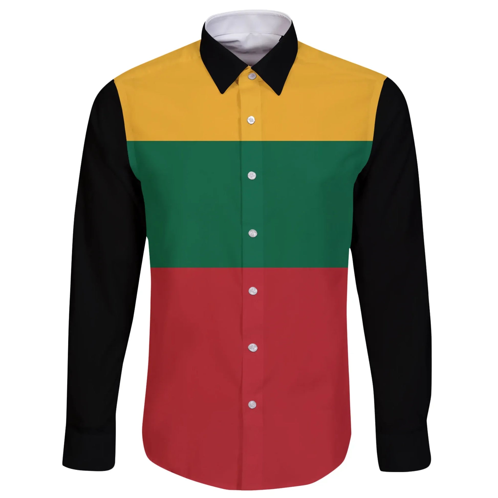 Lithuania Long Sleeve Button Shirt