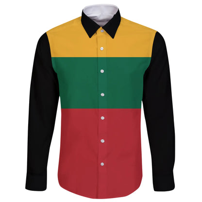 Lithuania Long Sleeve Button Shirt