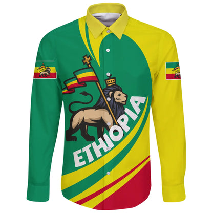 Ethiopia Long Sleeve Button Shirt Lattar