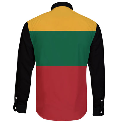 Lithuania Long Sleeve Button Shirt