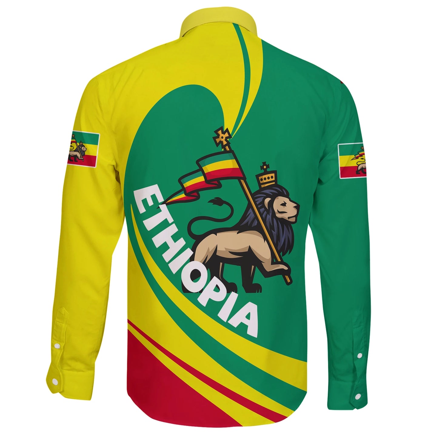 Ethiopia Long Sleeve Button Shirt Lattar