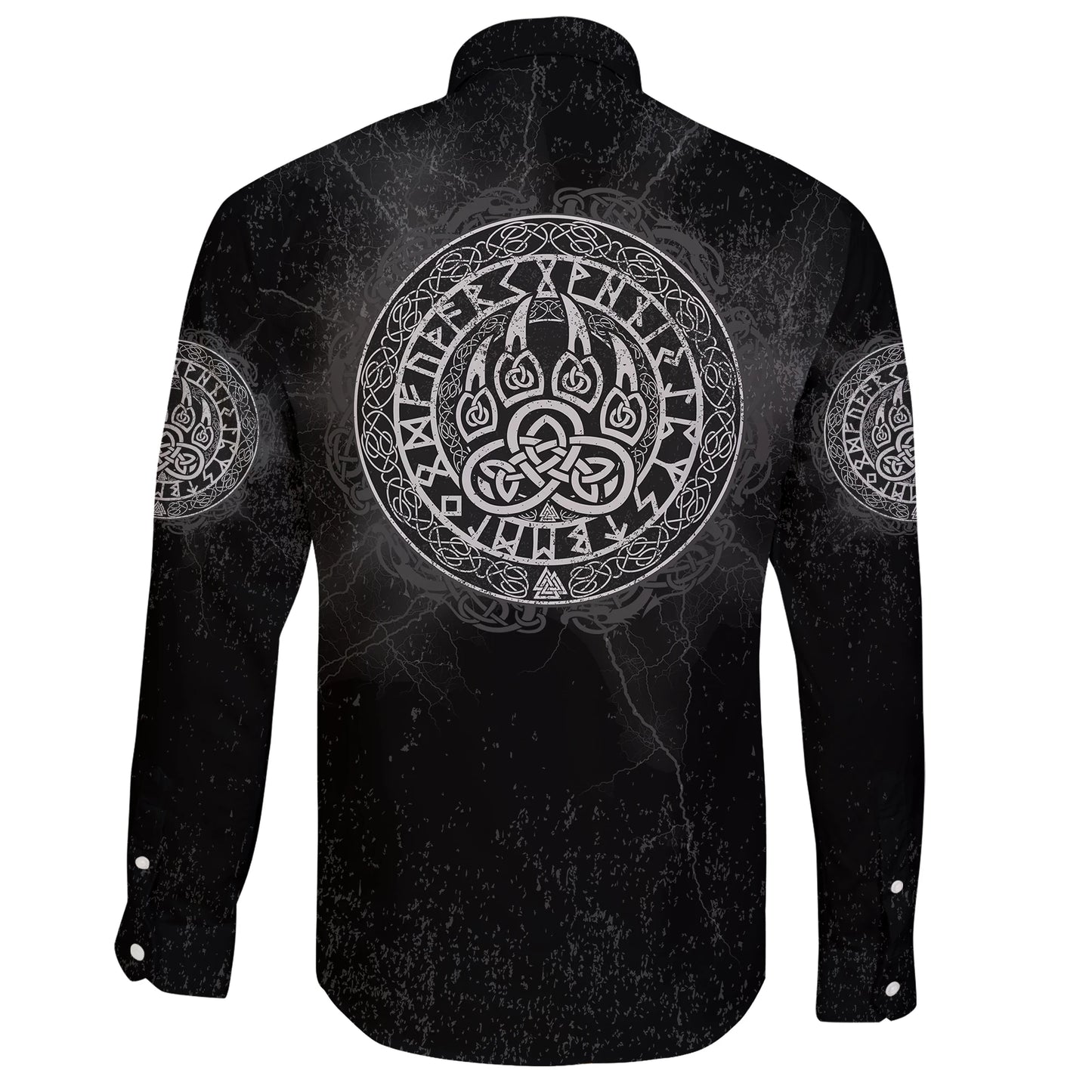 Viking Wolf Long Sleeve Button Shirt