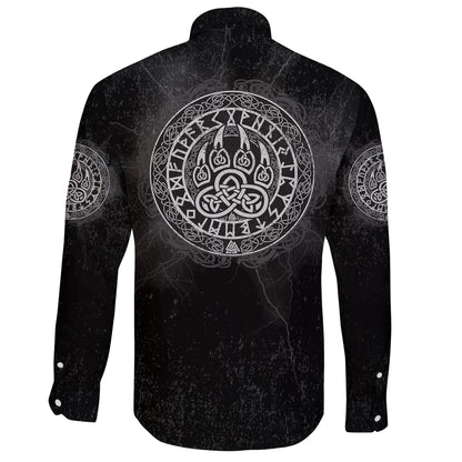 Viking Wolf Long Sleeve Button Shirt