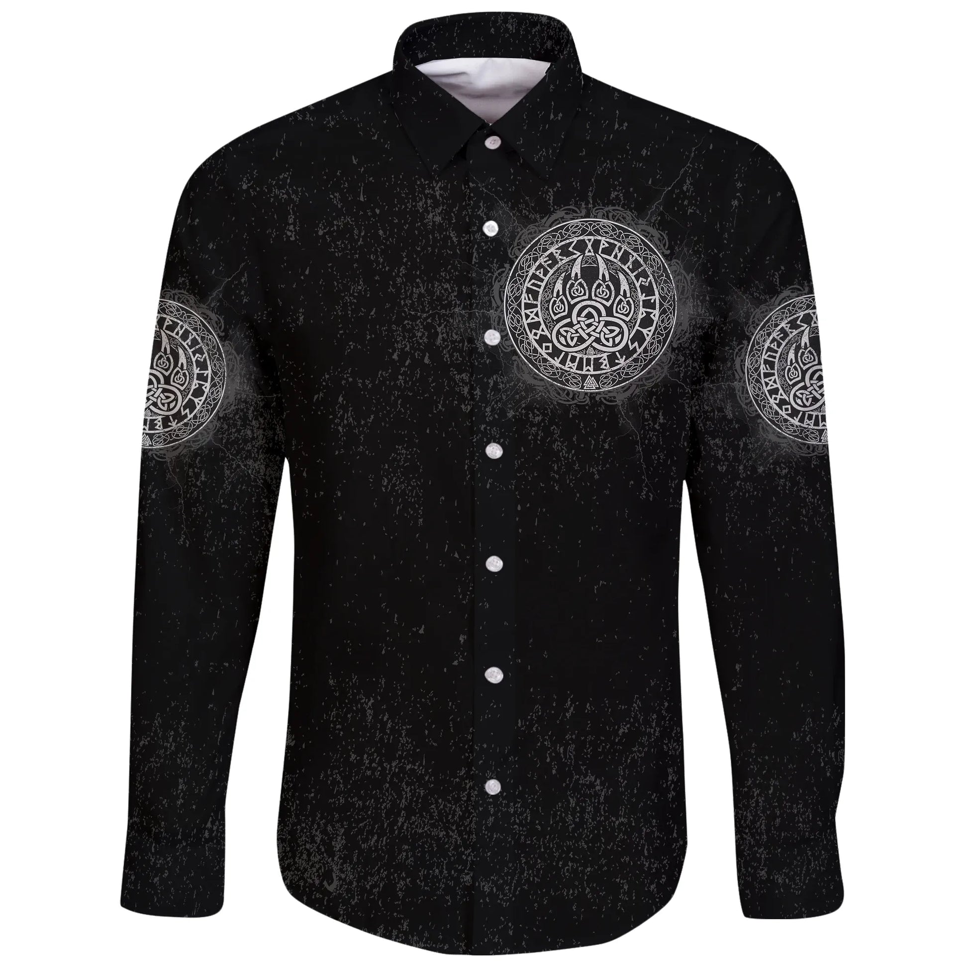 Viking Wolf Long Sleeve Button Shirt