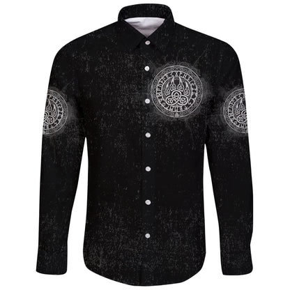 Viking Wolf Long Sleeve Button Shirt
