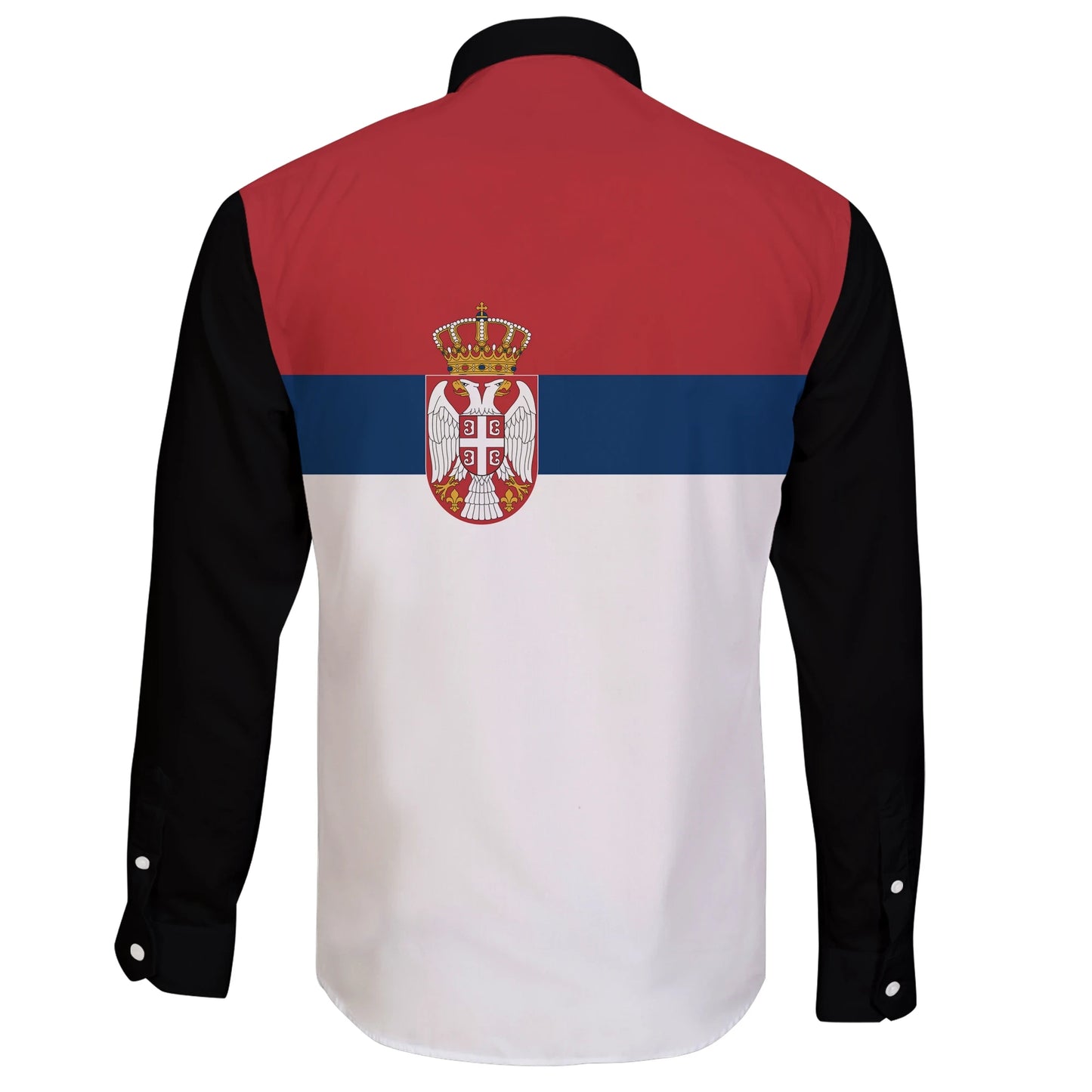 Serbia Long Sleeve Button Shirt