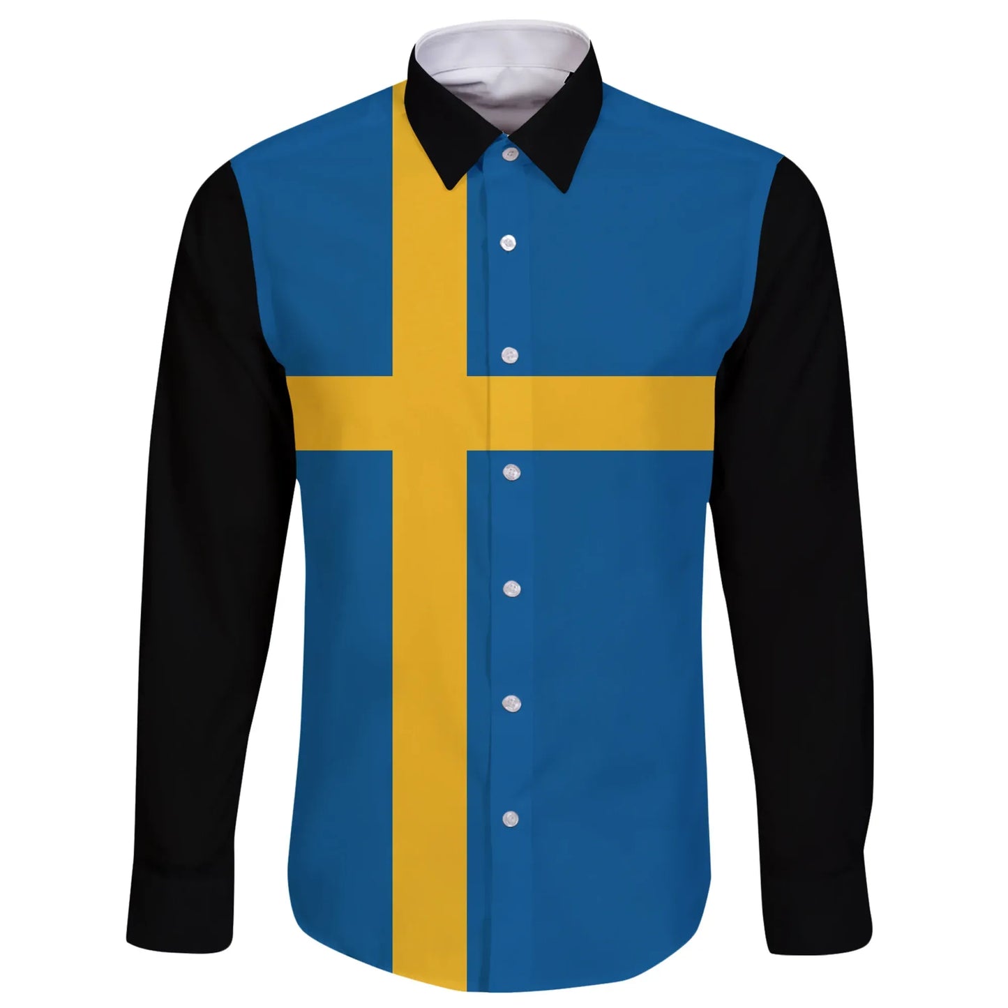 Sweden Long Sleeve Button Shirt