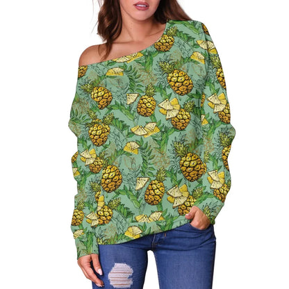 Pineapple 5Th Off Shoulder Sweater