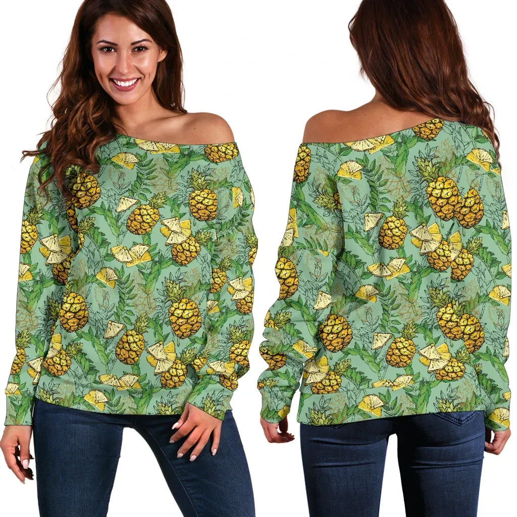 Pineapple 5Th Off Shoulder Sweater