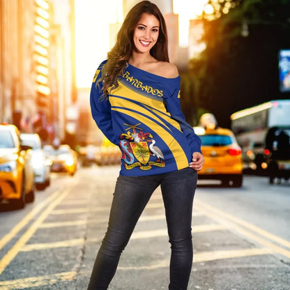 Barbados Coat Of Arms Shoulder Sweater Cricket