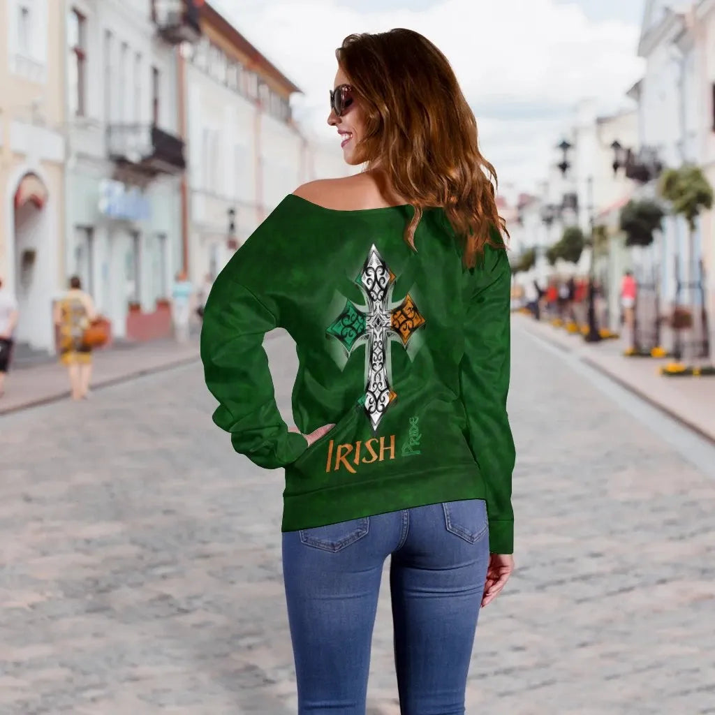 Ireland Women's Off Shoulder Sweat Ireland Pride