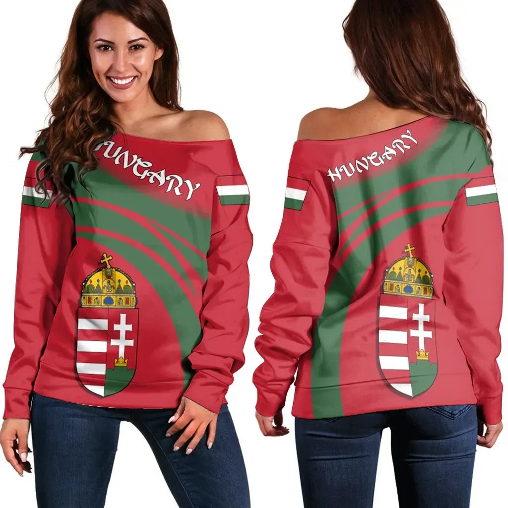 Hungary Coat Of Arms Shoulder Sweater Cricket