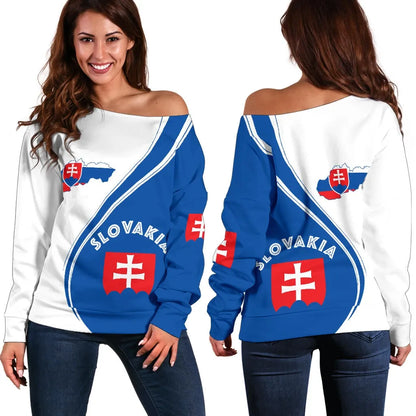 Slovakia Women's Off Shoulder Sweater Generation