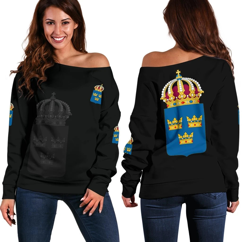 Sweden Women's Off Shoulder Sweater