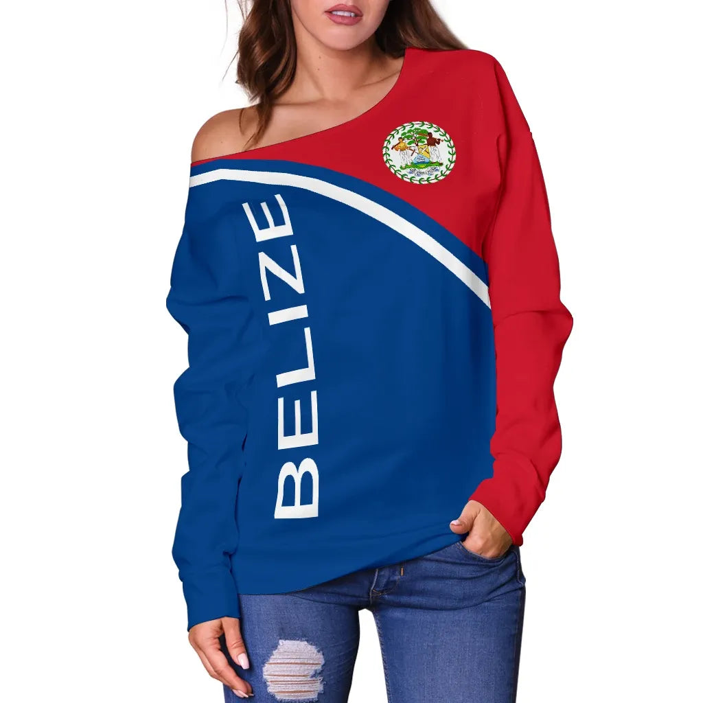 Belize Women's Off Shoulder Sweater Curve Style Bn09