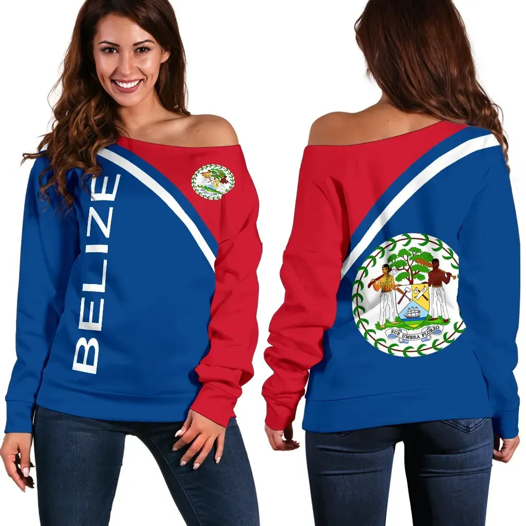 Belize Women's Off Shoulder Sweater Curve Style Bn09