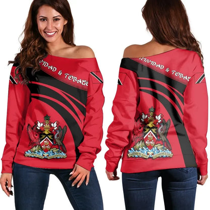 Trinidad and Tobago Coat Of Arms Shoulder Sweater Cricket