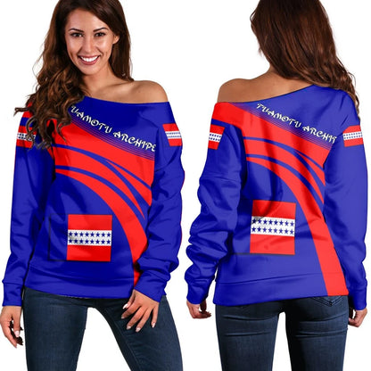 Tuamotu Archipelago Coat Of Arms Shoulder Sweater Cricket