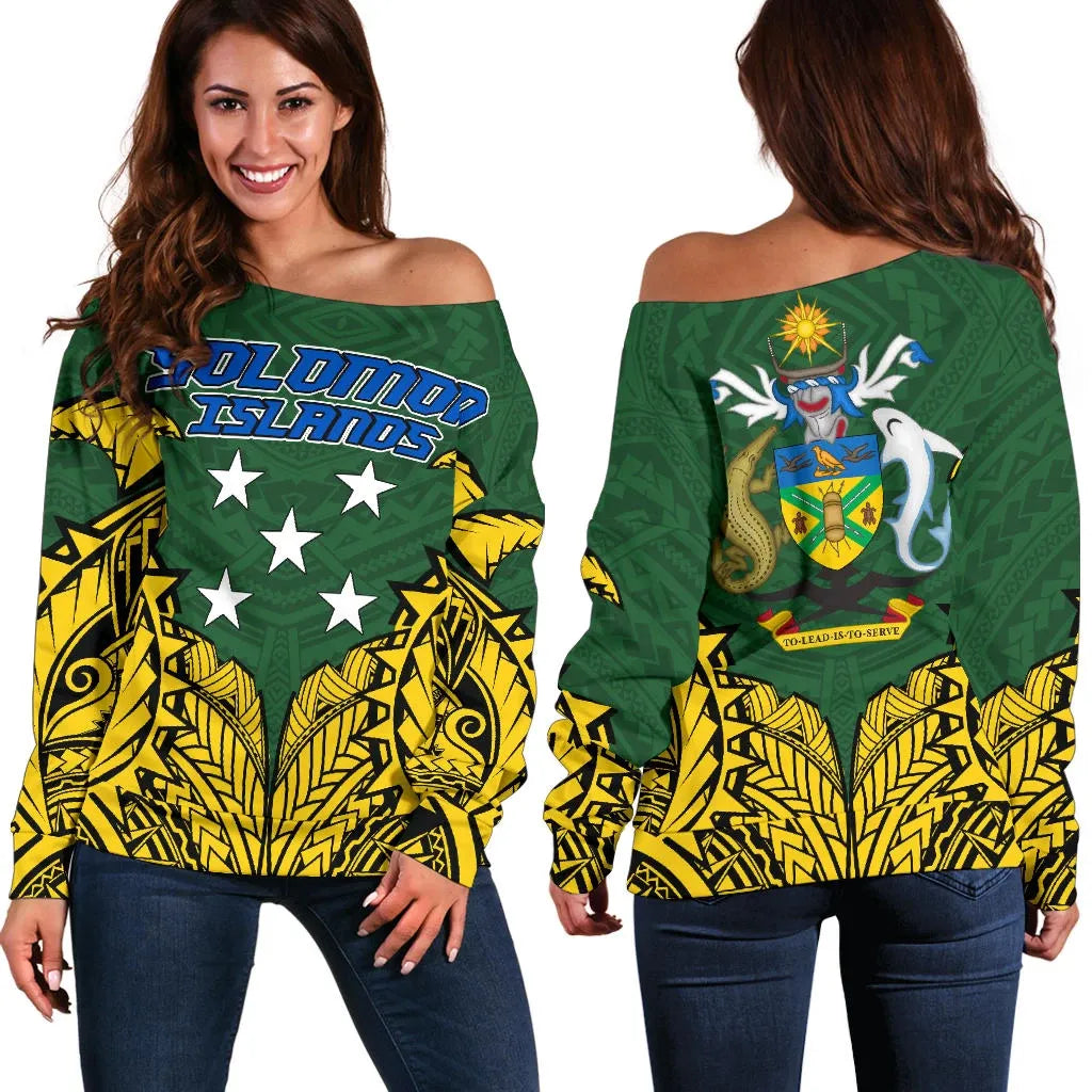 Solomon Islands Premium Off Shoulder Sweater