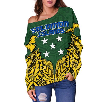 Solomon Islands Premium Off Shoulder Sweater