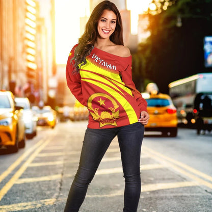 Vietnam Coat Of Arms Shoulder Sweater Cricket