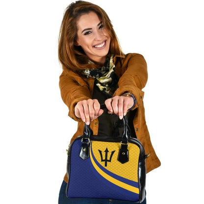Barbados Shoulder Handbag , Barbados Coat Of Arms And Flag Color ,