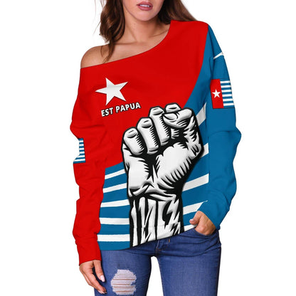 Free West Papua Women Off Shoulder Sweater