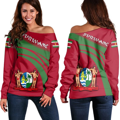 Suriname Coat Of Arms Shoulder Sweater Cricket
