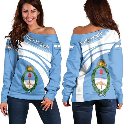 Argentina Coat Of Arms Shoulder Sweater Cricket